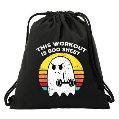 Funny This Workout Is Boo Sheet Halloween Ghost Exercise Gym Drawstring Bag