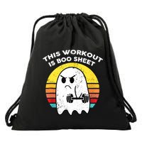 Funny This Workout Is Boo Sheet Halloween Ghost Exercise Gym Drawstring Bag