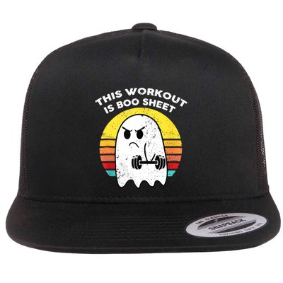Funny This Workout Is Boo Sheet Halloween Ghost Exercise Gym Flatbill Hat