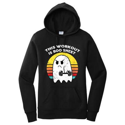 Funny This Workout Is Boo Sheet Halloween Ghost Exercise Gym Women's Pullover Hoodie