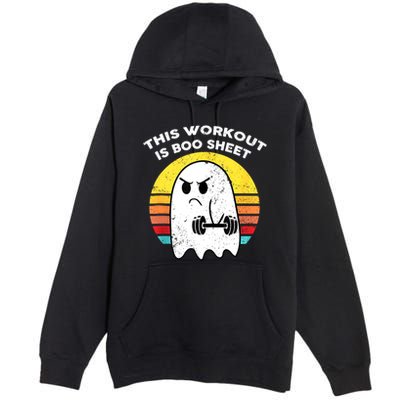 Funny This Workout Is Boo Sheet Halloween Ghost Exercise Gym Premium Pullover Hoodie