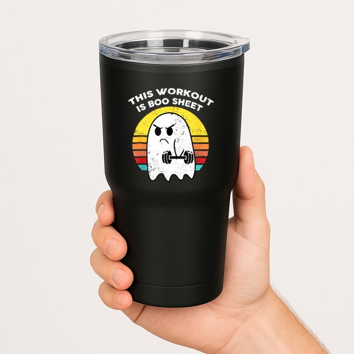 Funny This Workout Is Boo Sheet Halloween Ghost Exercise Gym Tumbler