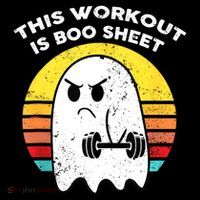 Funny This Workout Is Boo Sheet Halloween Ghost Exercise Gym Pom Pom 12in Knit Beanie