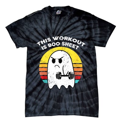 Funny This Workout Is Boo Sheet Halloween Ghost Exercise Gym Tie-Dye T-Shirt