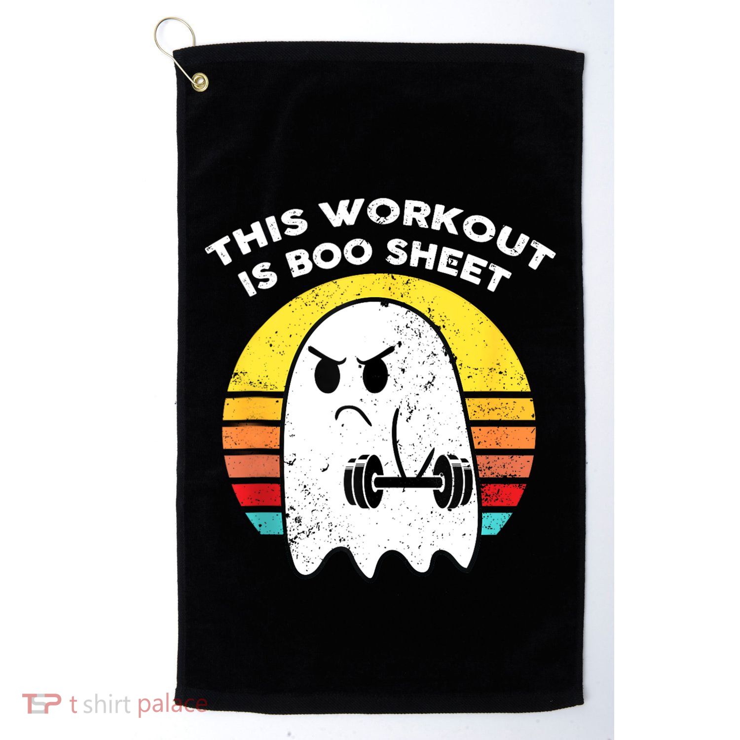 Funny This Workout Is Boo Sheet Halloween Ghost Exercise Gym Golf Towel