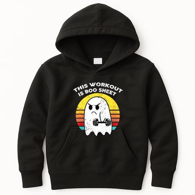 Funny This Workout Is Boo Sheet Halloween Ghost Exercise Gym Kids Hoodie