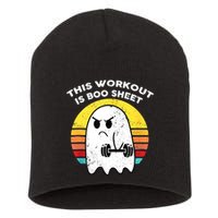 Funny This Workout Is Boo Sheet Halloween Ghost Exercise Gym Short Acrylic Beanie