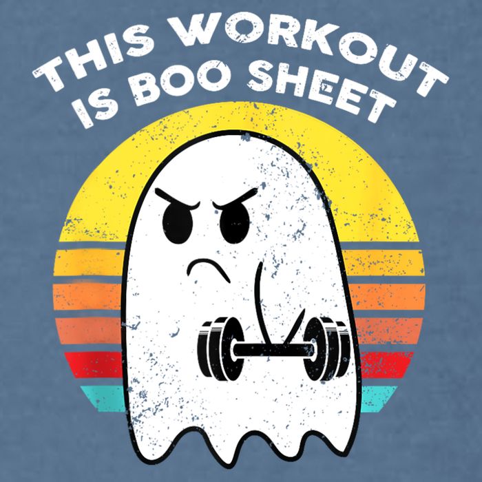 Funny This Workout Is Boo Sheet Halloween Ghost Exercise Gym Garment-Dyed Sweatshirt