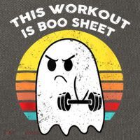 Funny This Workout Is Boo Sheet Halloween Ghost Exercise Gym Cotton Canvas Backpack