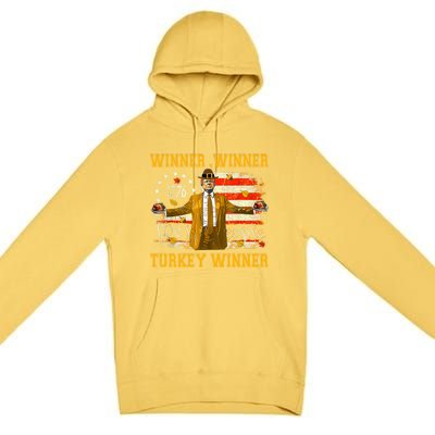 Funny Trump Winner Winner Turkey Dinner Thanksgiving Apparel Premium Pullover Hoodie