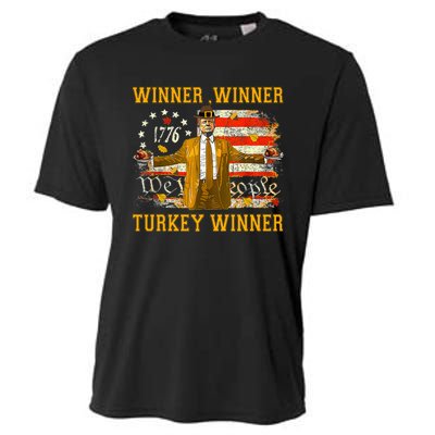 Funny Trump Winner Winner Turkey Dinner Thanksgiving Apparel Cooling Performance Crew T-Shirt