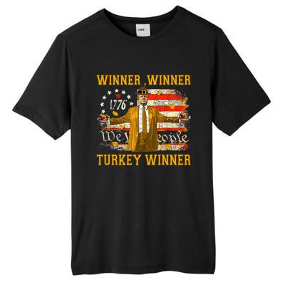 Funny Trump Winner Winner Turkey Dinner Thanksgiving Apparel Tall Fusion ChromaSoft Performance T-Shirt