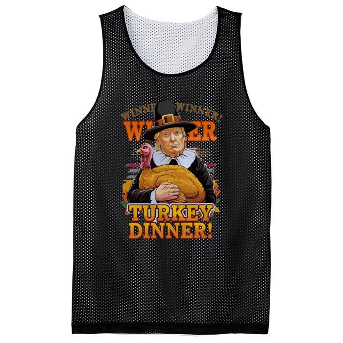 Funny Trump Winner Winner Turkey Dinner Thanksgiving Apparel Mesh Reversible Basketball Jersey Tank