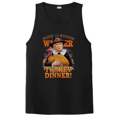 Funny Trump Winner Winner Turkey Dinner Thanksgiving Apparel PosiCharge Competitor Tank