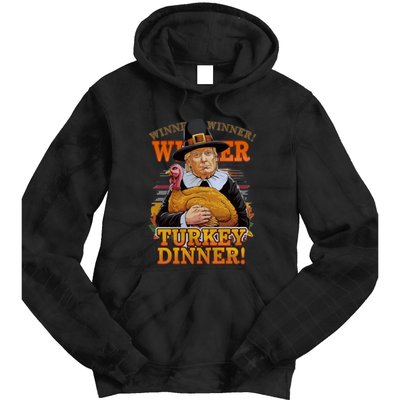 Funny Trump Winner Winner Turkey Dinner Thanksgiving Apparel Tie Dye Hoodie