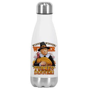 Funny Trump Winner Winner Turkey Dinner Thanksgiving Apparel Stainless Steel Insulated Water Bottle