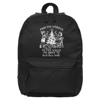From The Windows To The Walls IM About To Deck These Halls 16 in Basic Backpack
