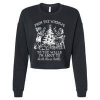 From The Windows To The Walls IM About To Deck These Halls Cropped Pullover Crew