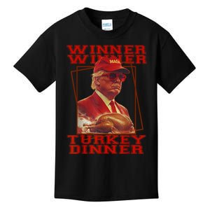 Funny Trump Winner Winner Turkey Dinner Thanksgiving Humor Kids T-Shirt