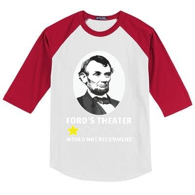 Fords Theater Would Not Recommend 1star Abraham Lincoln Kids Colorblock Raglan Jersey