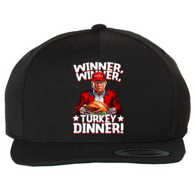 Funny Trump Winner Winner Turkey Dinner Thanksgiving Apparel Wool Snapback Cap