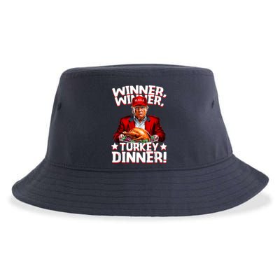 Funny Trump Winner Winner Turkey Dinner Thanksgiving Apparel Sustainable Bucket Hat