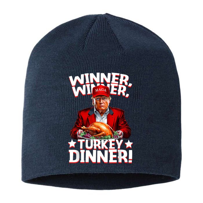 Funny Trump Winner Winner Turkey Dinner Thanksgiving Apparel Sustainable Beanie