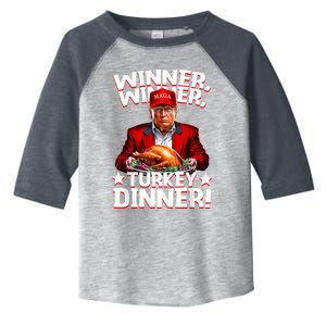 Funny Trump Winner Winner Turkey Dinner Thanksgiving Apparel Toddler Fine Jersey T-Shirt