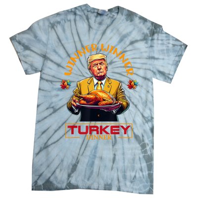 Funny Thanksgiving Winner Winner Turkey Dinner Trump Apparel Tie-Dye T-Shirt