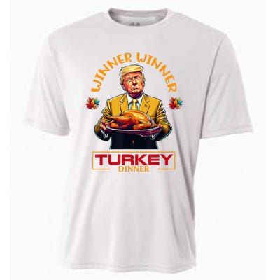 Funny Thanksgiving Winner Winner Turkey Dinner Trump Apparel Cooling Performance Crew T-Shirt