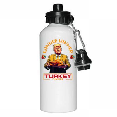 Funny Thanksgiving Winner Winner Turkey Dinner Trump Apparel Aluminum Water Bottle 