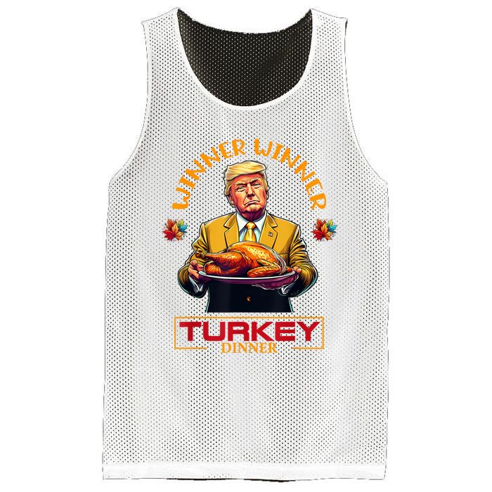 Funny Thanksgiving Winner Winner Turkey Dinner Trump Apparel Mesh Reversible Basketball Jersey Tank