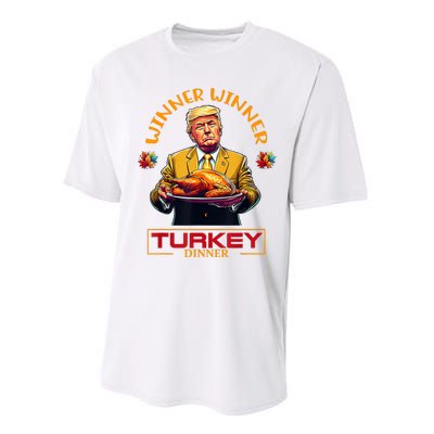 Funny Thanksgiving Winner Winner Turkey Dinner Trump Apparel Performance Sprint T-Shirt