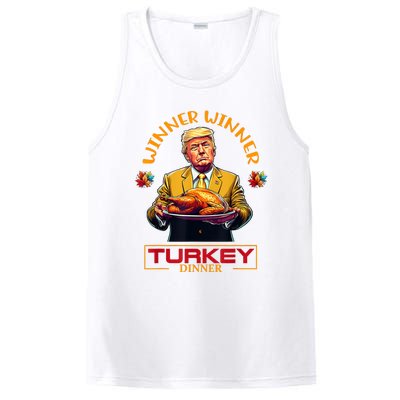 Funny Thanksgiving Winner Winner Turkey Dinner Trump Apparel PosiCharge Competitor Tank