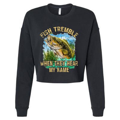 Fish Tremble When They Hear My Name Cropped Pullover Crew