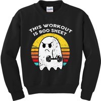 Funny This Workout Is Boo Sheet Halloween Ghost Exercise Gym Kids Sweatshirt