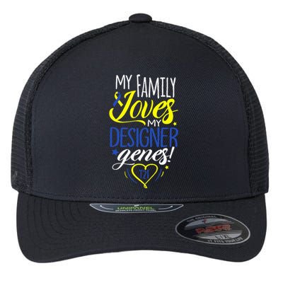 Family T21 World Down Syndrome Awareness Day Flexfit Unipanel Trucker Cap