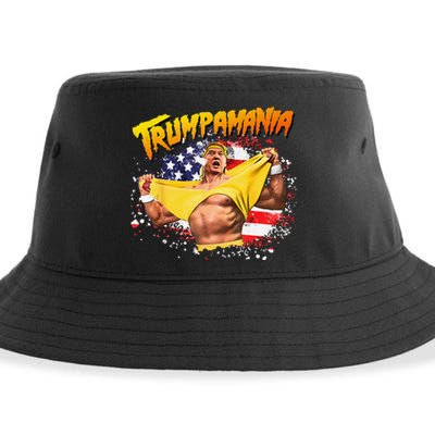 Funny Trumpmania Wrestling Meme 2024 Gift Sustainable Bucket Hat