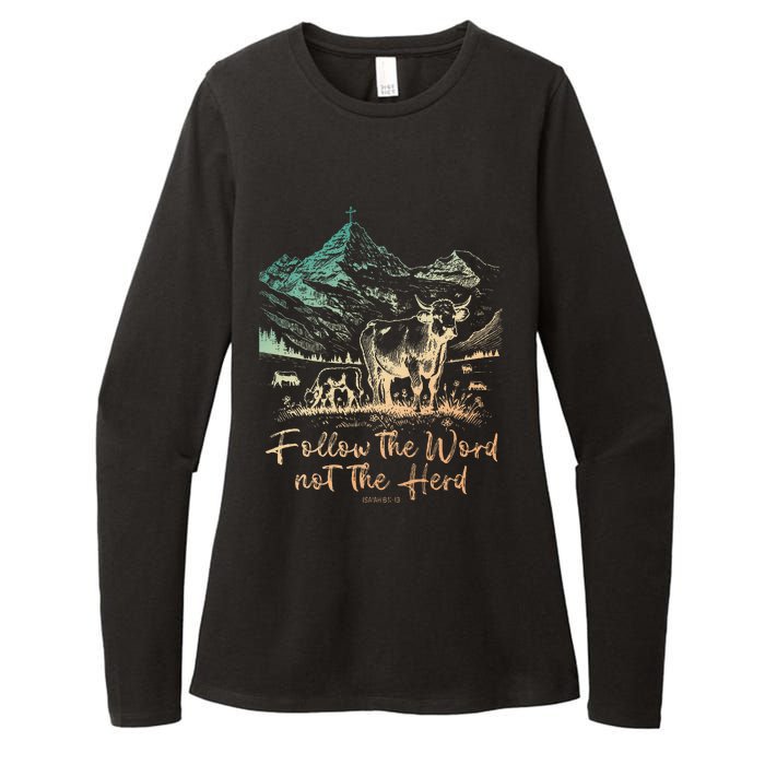 Follow The Word Not The Herd Womens CVC Long Sleeve Shirt