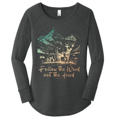 Follow The Word Not The Herd Women's Perfect Tri Tunic Long Sleeve Shirt