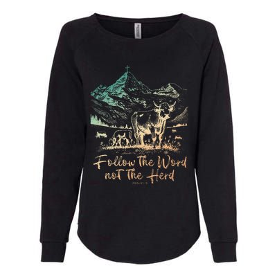 Follow The Word Not The Herd Womens California Wash Sweatshirt