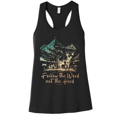 Follow The Word Not The Herd Women's Racerback Tank