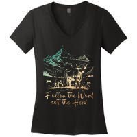 Follow The Word Not The Herd Women's V-Neck T-Shirt