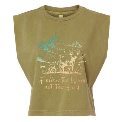 Follow The Word Not The Herd Garment-Dyed Women's Muscle Tee