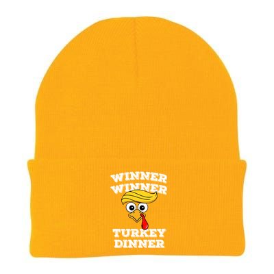 Funny Trump Winner Winner Turkey Dinner Thanksgiving Humor Knit Cap Winter Beanie