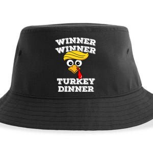 Funny Trump Winner Winner Turkey Dinner Thanksgiving Humor Sustainable Bucket Hat