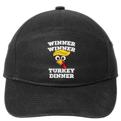 Funny Trump Winner Winner Turkey Dinner Thanksgiving Humor 7-Panel Snapback Hat