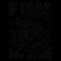 Fish Tremble When They Hear My Name Largemouth Bass Fishing Drawstring Bag