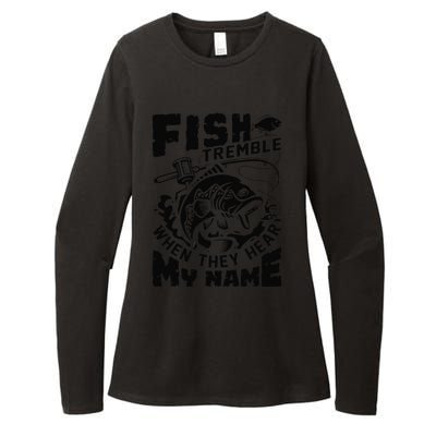 Fish Tremble When They Hear My Name Largemouth Bass Fishing Womens CVC Long Sleeve Shirt