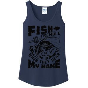 Fish Tremble When They Hear My Name Largemouth Bass Fishing Ladies Essential Tank